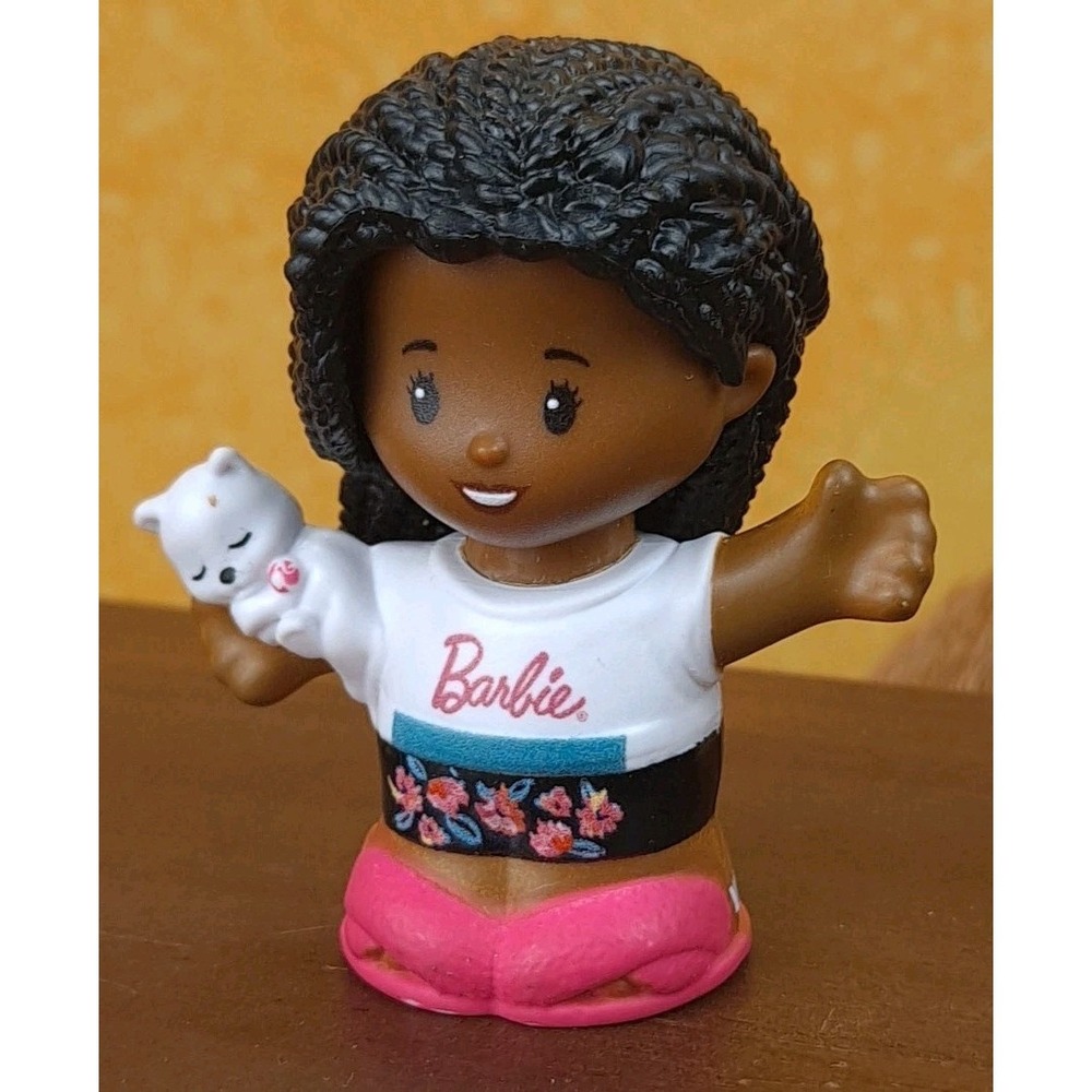 Fisher Price Little‎ People African American Barbie With Pet Kitty Cat 2022